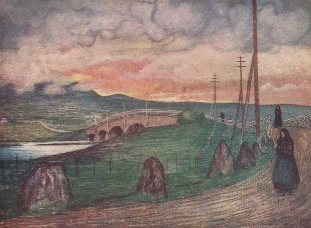 TRONDHEIM. 'Road to hell' by Nico Jungman. Norway 1905 old antique print